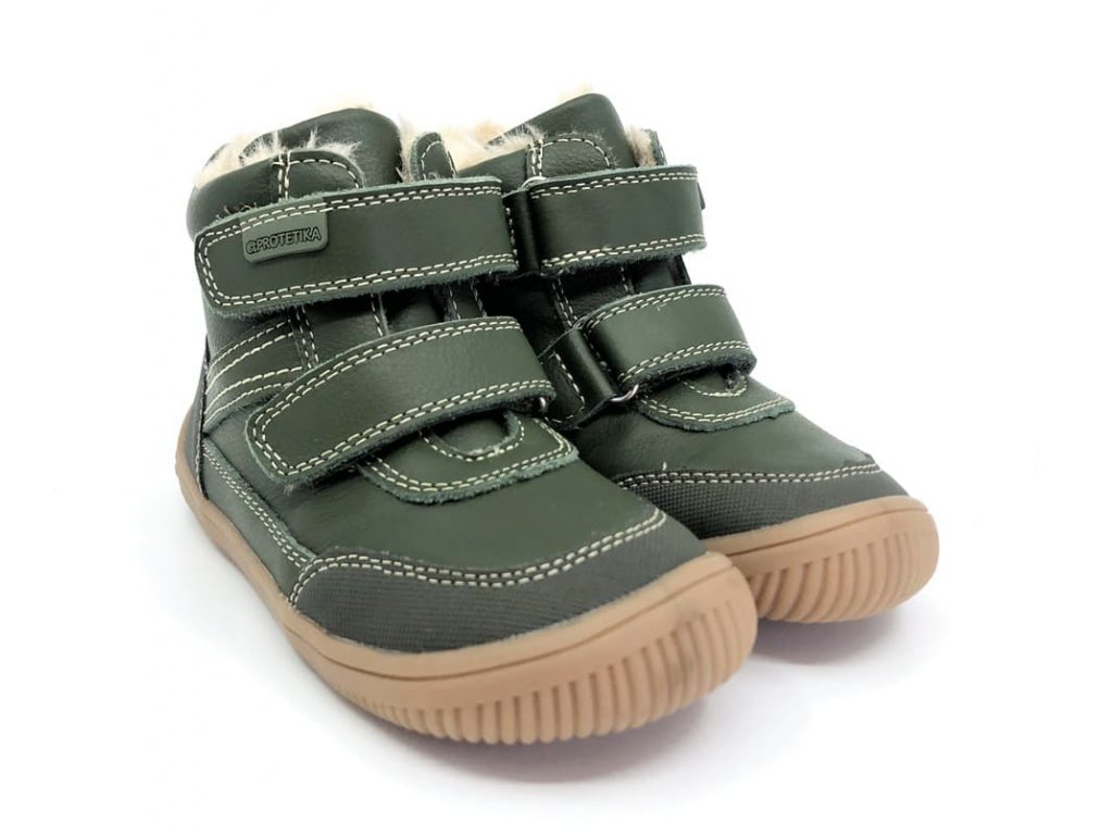 Protetika Zimní barefoot obuv TYREL Khaki - vel.35