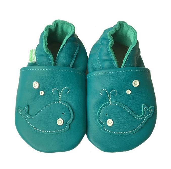 Hopi Hop Kožené barefoot capáčky Velryba Bublík - vel.XL