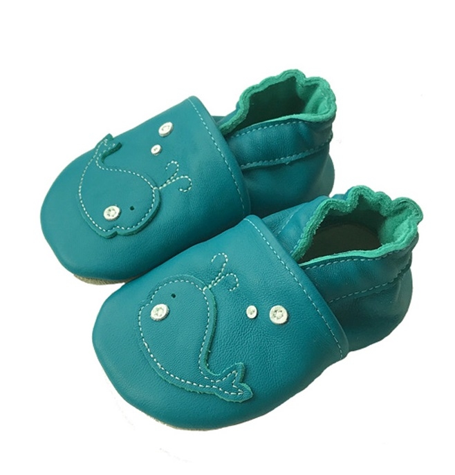 Hopi Hop Kožené barefoot capáčky Velryba Bublík - vel.XL