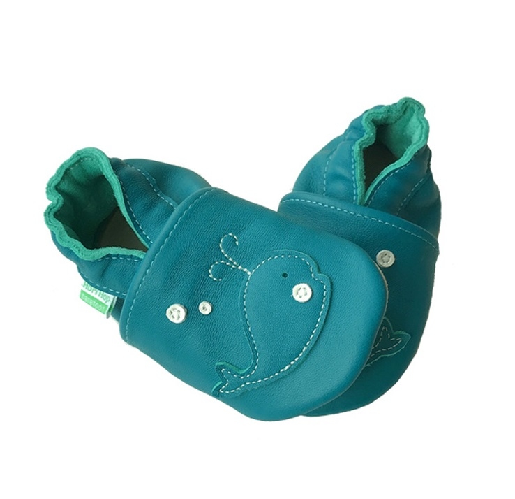 Hopi Hop Kožené barefoot capáčky Velryba Bublík - vel.XL