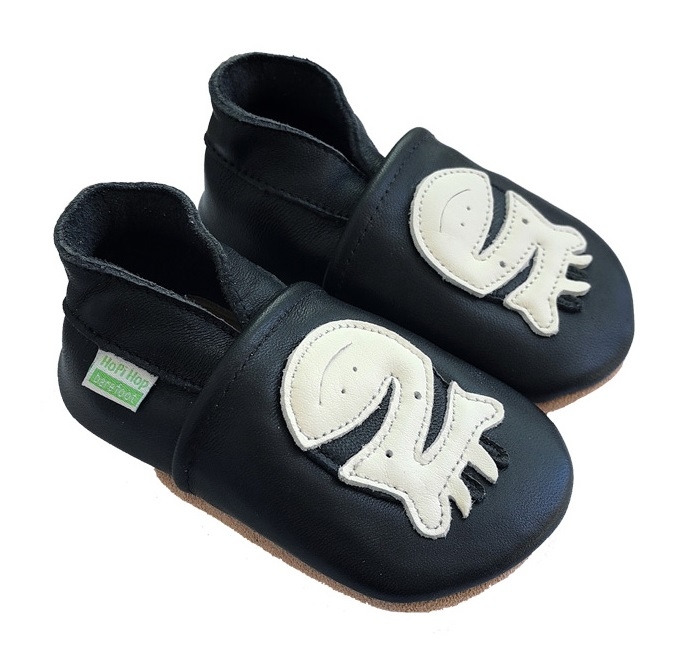 Hopi Hop Kožené barefoot capáčky Zebra - vel.M