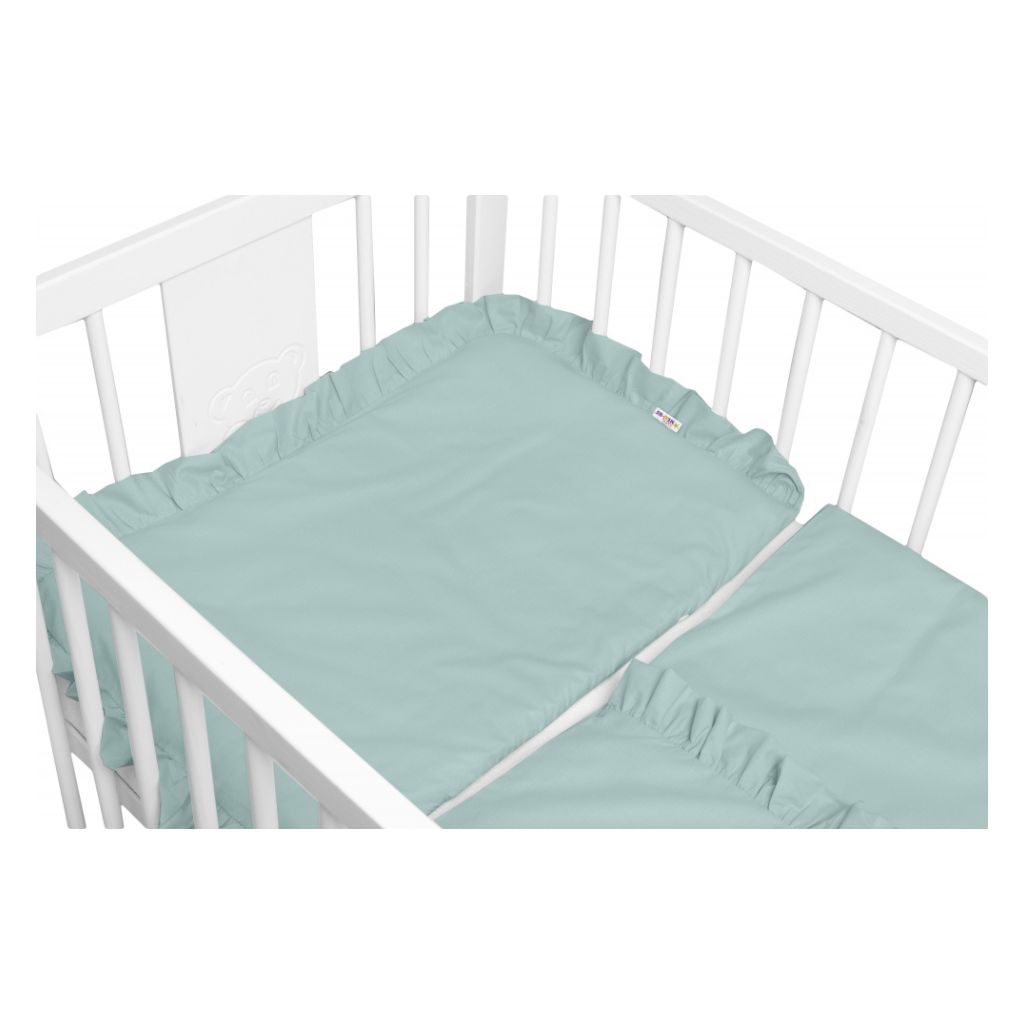 Baby Nellys Dětské povlečení Soft mint - 135x100 cm