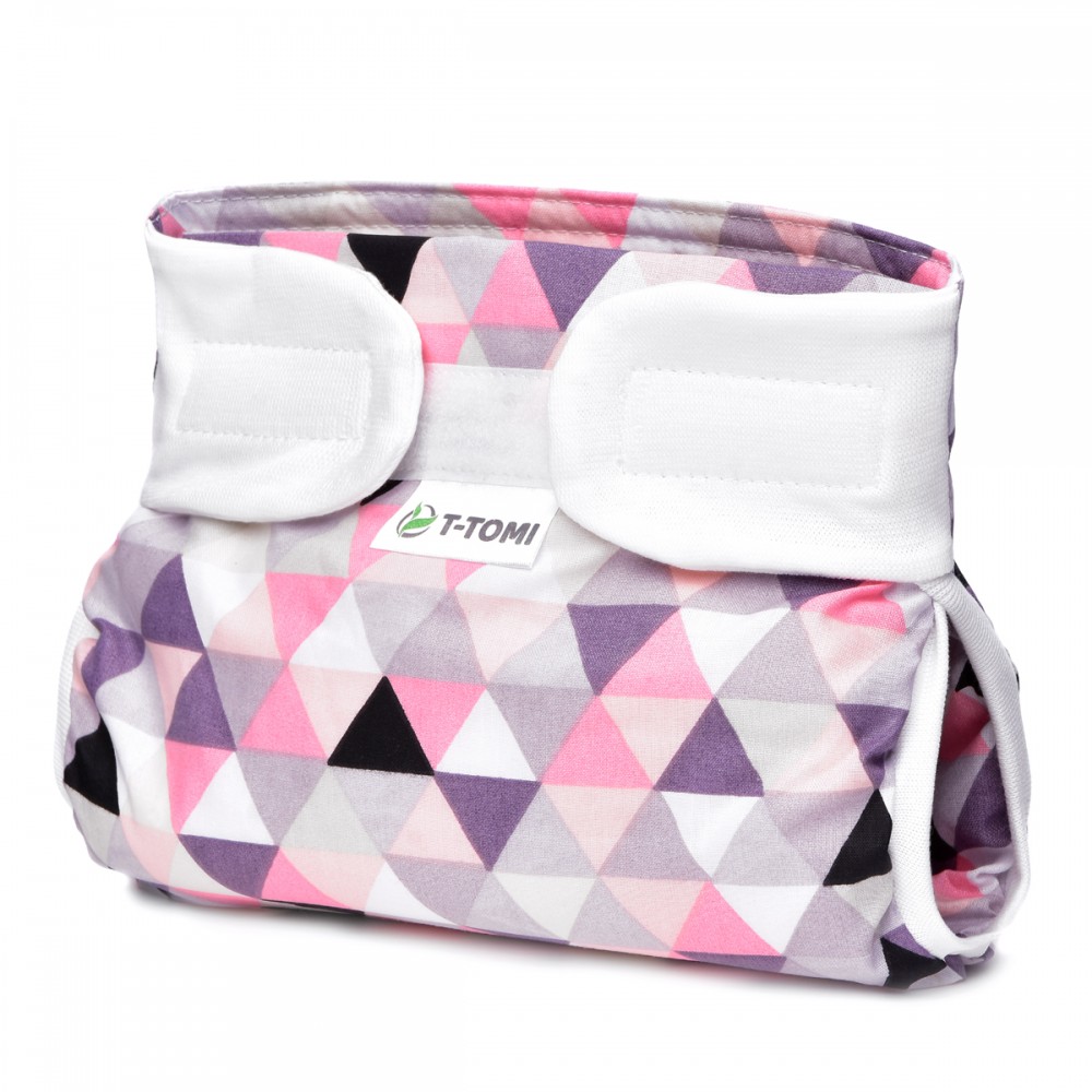 T-TOMI Ortopedické abdukční kalhotky Pink Triangles - 5-9kg