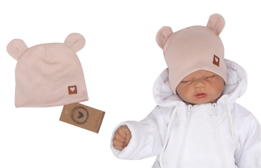 Z&Z Dvouvrstvá čepička LOVE TEDDY - vel.56/62