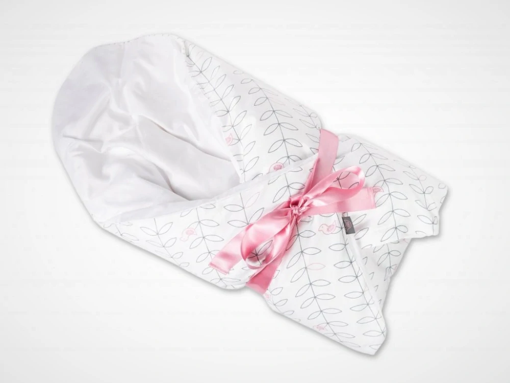 Alla Baby Péřová zavinovačka - Růžový ptáček + Náhradní povlak