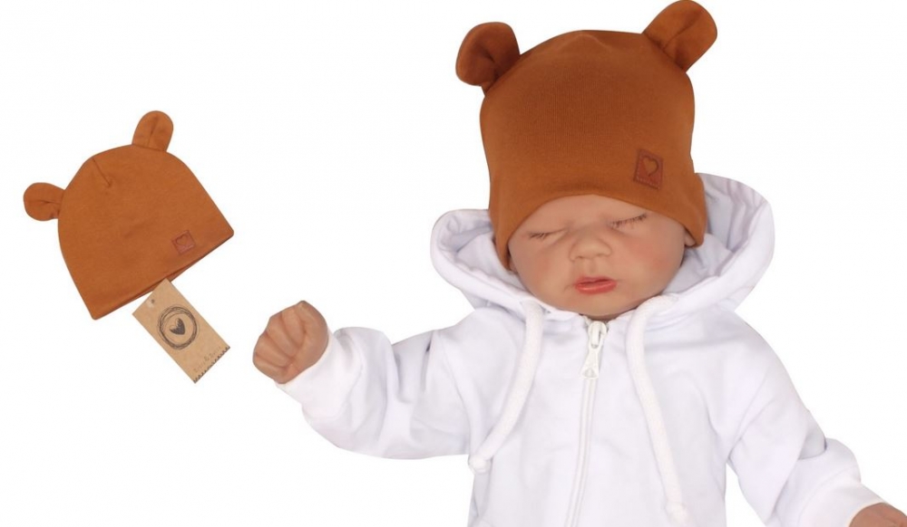 Z&Z Dvouvrstvá čepička LOVE TEDDY - vel.56/62