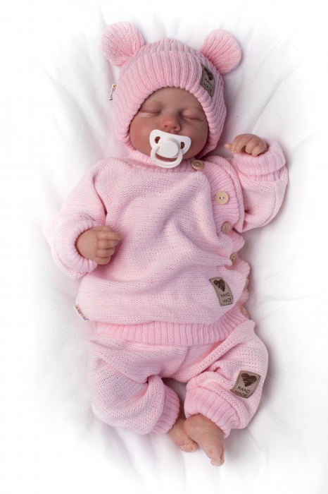Baby Nellys Dívčí pletený svetr Hand Made - vel.56/62