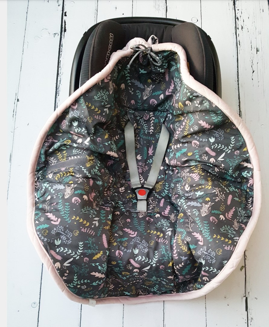 Pink no More Zavinavací deka do autosedačky Pink&Botanic