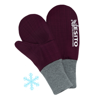 ESITO Zimní rukavice softshell s beránkem - 3-4 roky