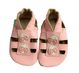 Hopi Hop Kožené capáčky barefoot - sandálky Beruška - vel.L