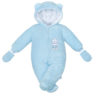 New Baby Zimní kombinézka Nice Bear - modrá - vel.68