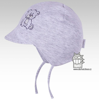 Dráče Kojenecká čepička s kšiltem Puppy - vel.40-42