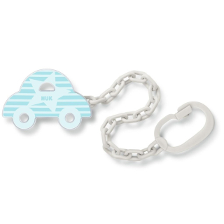 NUK Řetízek na dudlík s klipem - Auto