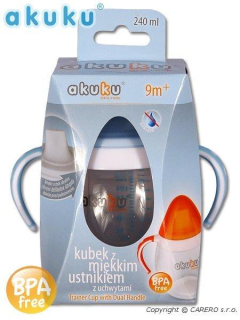 AKUKU Kouzelný hrníček s měkkým náustkem 240ml - 9m+