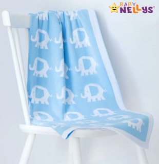 Baby Nellys Deka z úpletu - Slon